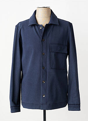 Veste casual fermeture boutonnée sur le devant bleu XACUS homme