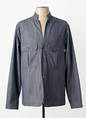 Veste casual fermeture boutonnée sur le devant bleu XACUS homme