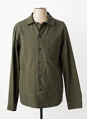 Veste casual fermeture boutonnée sur le devant vert XACUS homme
