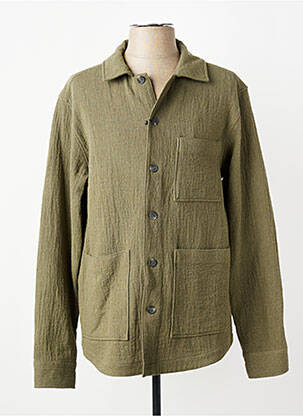 Veste casual fermeture boutonnée sur le devant vert XACUS homme