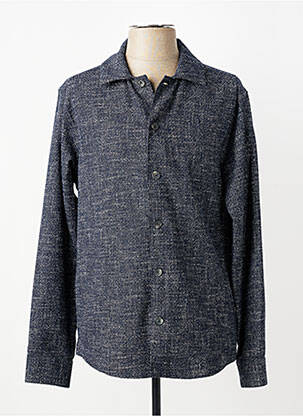 Veste casual fermeture boutonnée sur le devant bleu XACUS homme