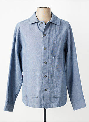 Veste casual fermeture boutonnée sur le devant bleu XACUS homme