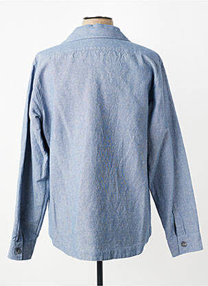 Veste casual fermeture boutonnée sur le devant bleu XACUS homme