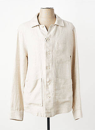 Veste casual fermeture boutonnée sur le devant beige XACUS homme