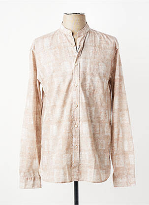 Chemise manches longues coupe cintrée marron XACUS homme