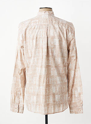 Chemise manches longues coupe cintrée marron XACUS homme