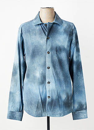 Chemise manches longues coupe cintrée bleu XACUS homme