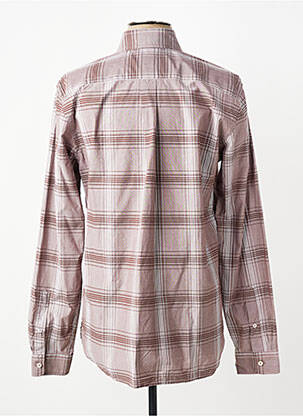 Chemise manches longues imprimé écossais marron XACUS homme
