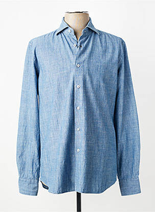 Chemise manches longues coupe cintrée bleu XACUS homme