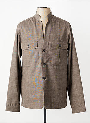 Veste casual fermeture boutonnée sur le devant marron XACUS homme