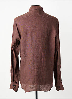 Chemise manches longues coupe cintrée marron XACUS homme