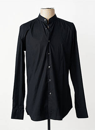 Chemise manches longues coupe cintrée noir XACUS homme