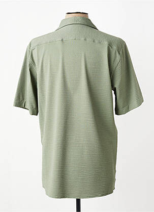 Chemise manches courtes col tailleur vert XACUS homme
