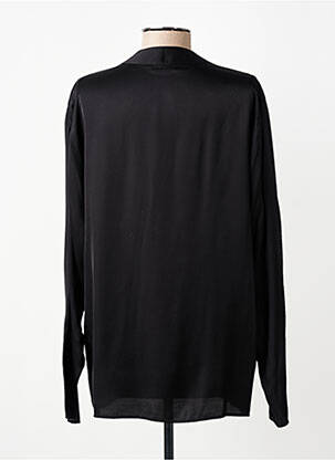 Chemisier coupe droite manches longues noir XACUS femme