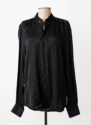 Chemise manches longues fermeture boutonnée sur le devant noir XACUS homme