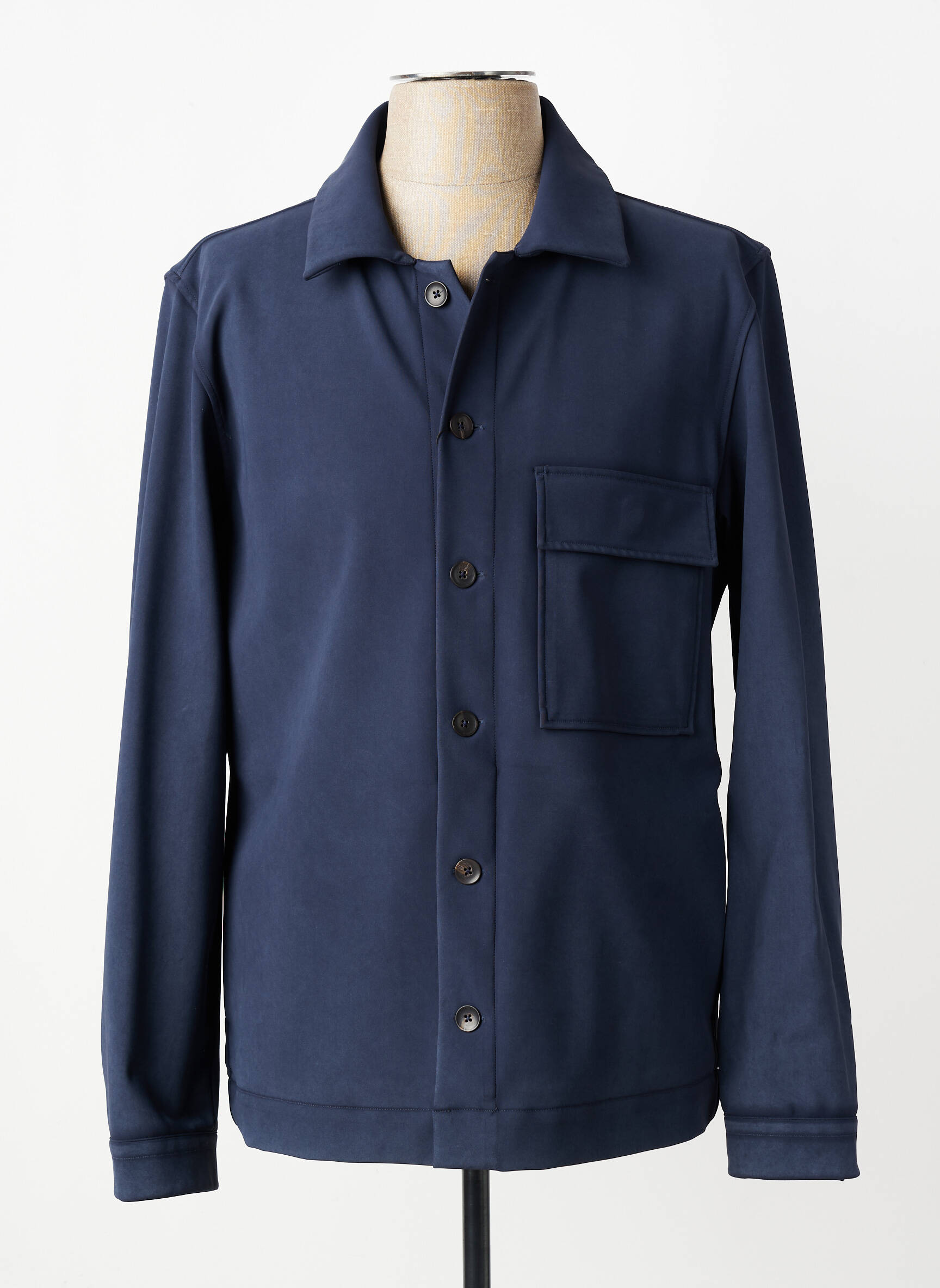 Veste casual fermeture boutonnée sur le devant bleu XACUS homme