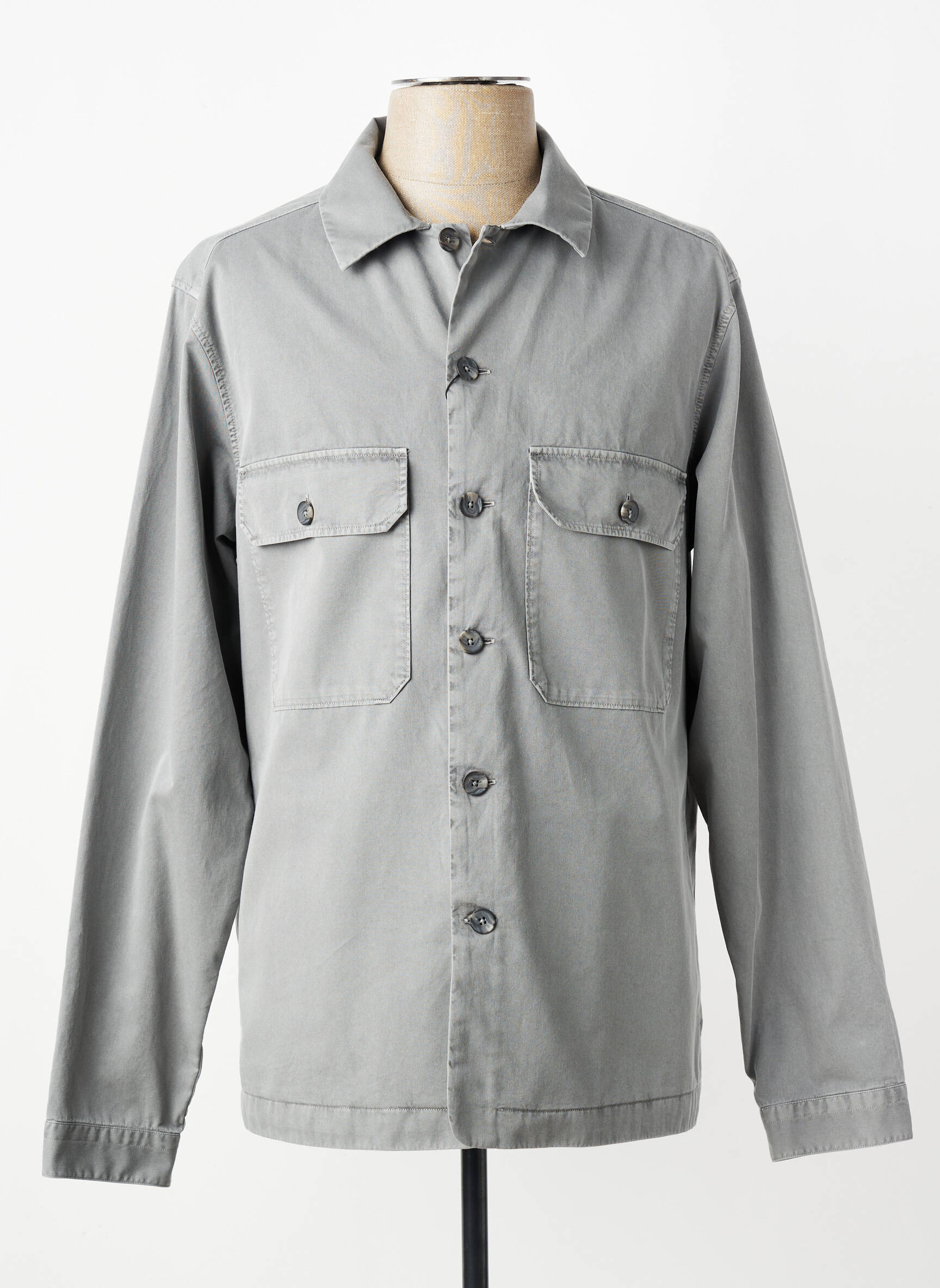 Veste casual fermeture boutonnée sur le devant gris XACUS homme