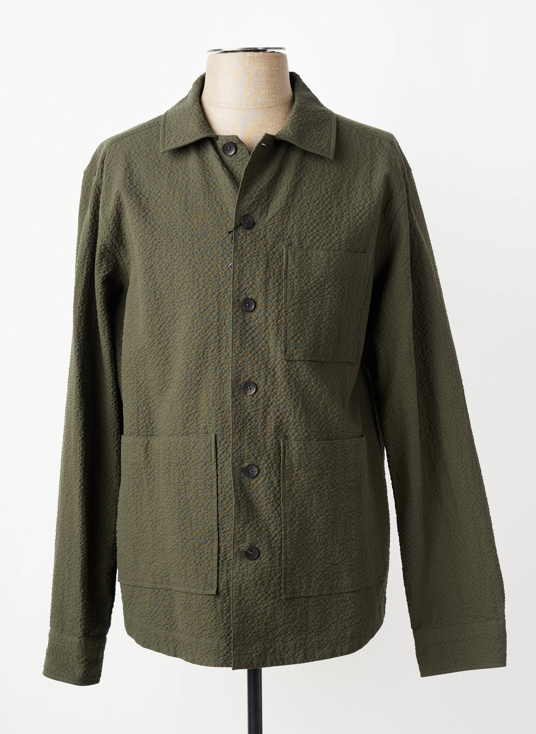Veste casual fermeture boutonnée sur le devant vert XACUS homme