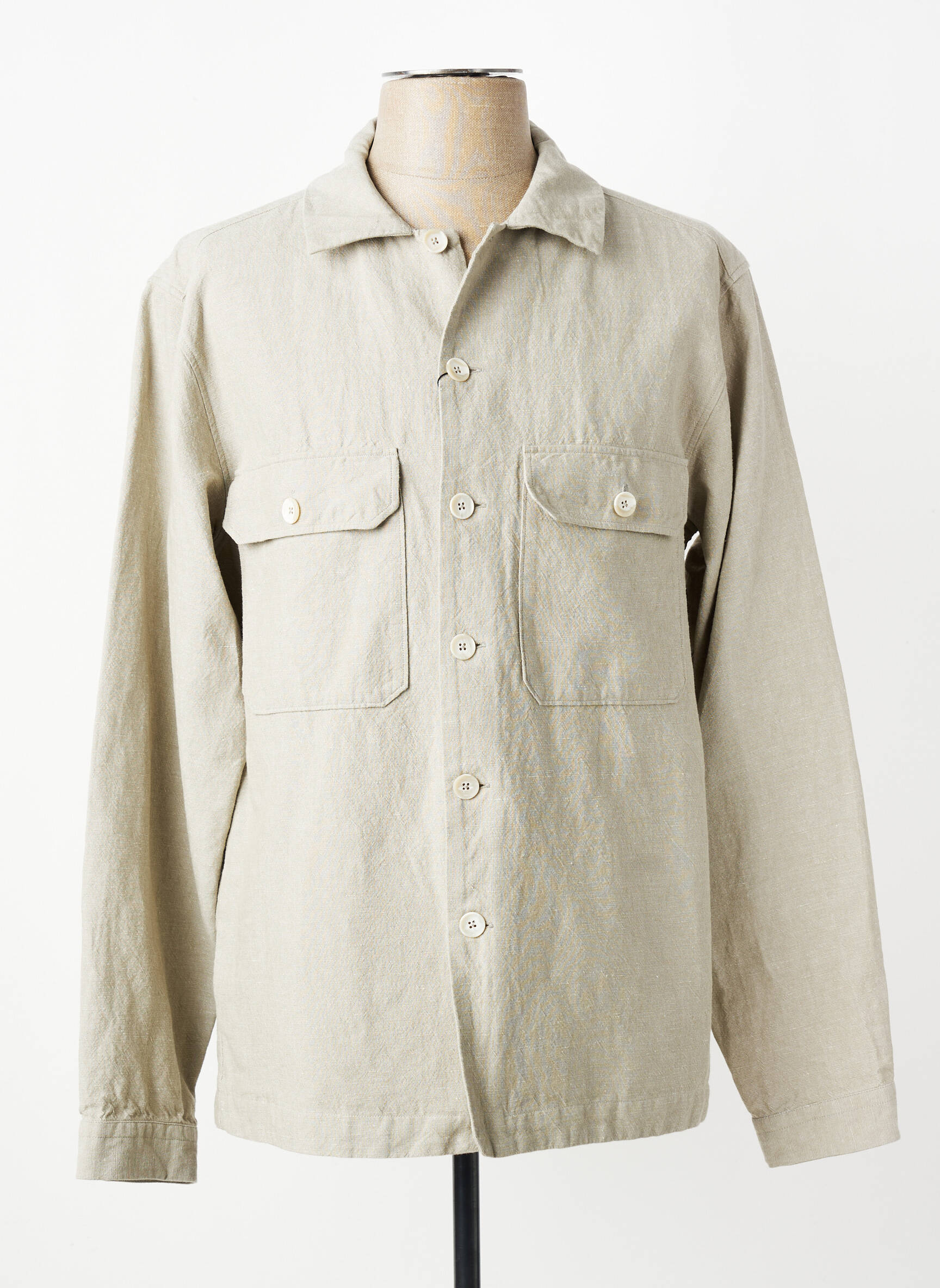 Veste casual fermeture boutonnée sur le devant beige XACUS homme