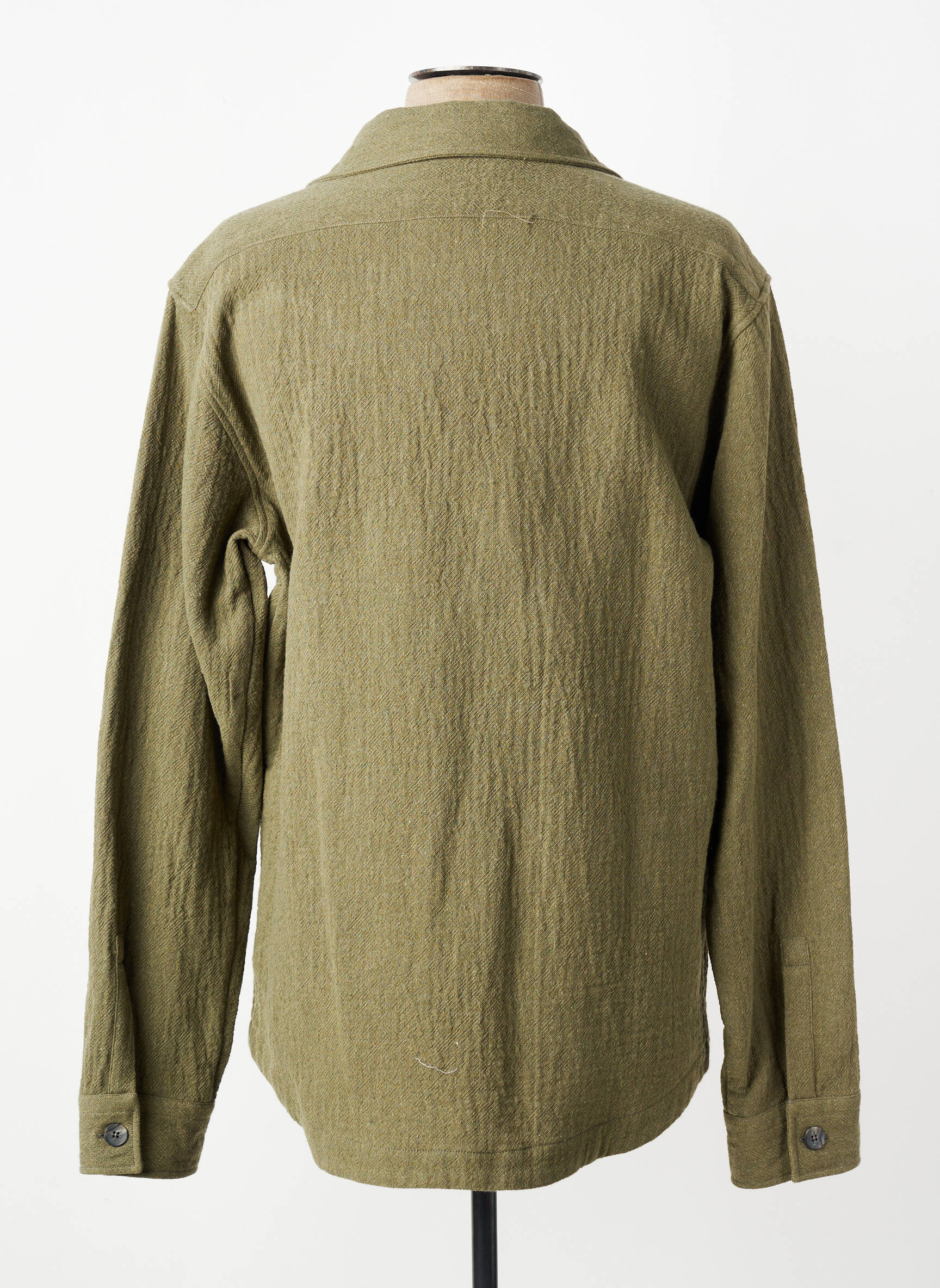 Veste casual fermeture boutonnée sur le devant vert XACUS homme