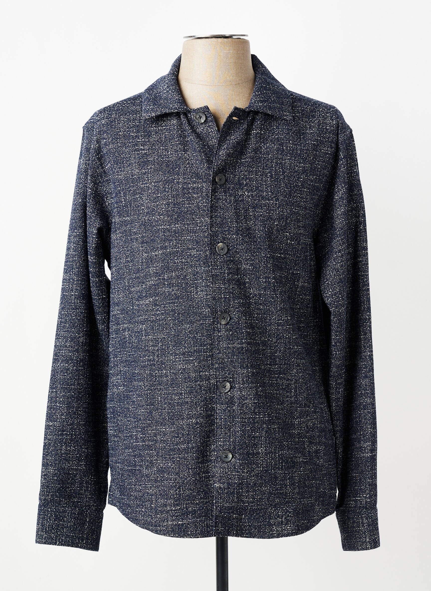 Veste casual fermeture boutonnée sur le devant bleu XACUS homme