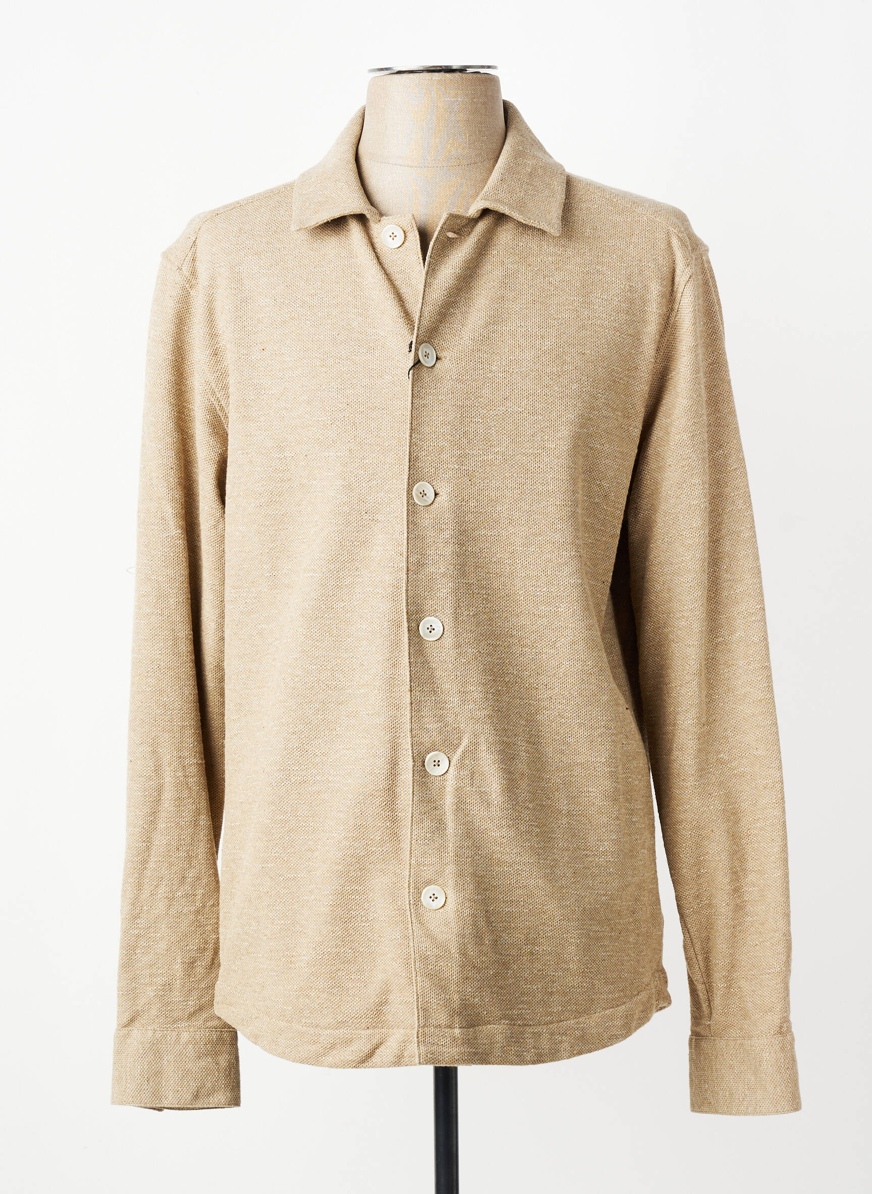 Veste casual fermeture boutonnée sur le devant beige XACUS homme