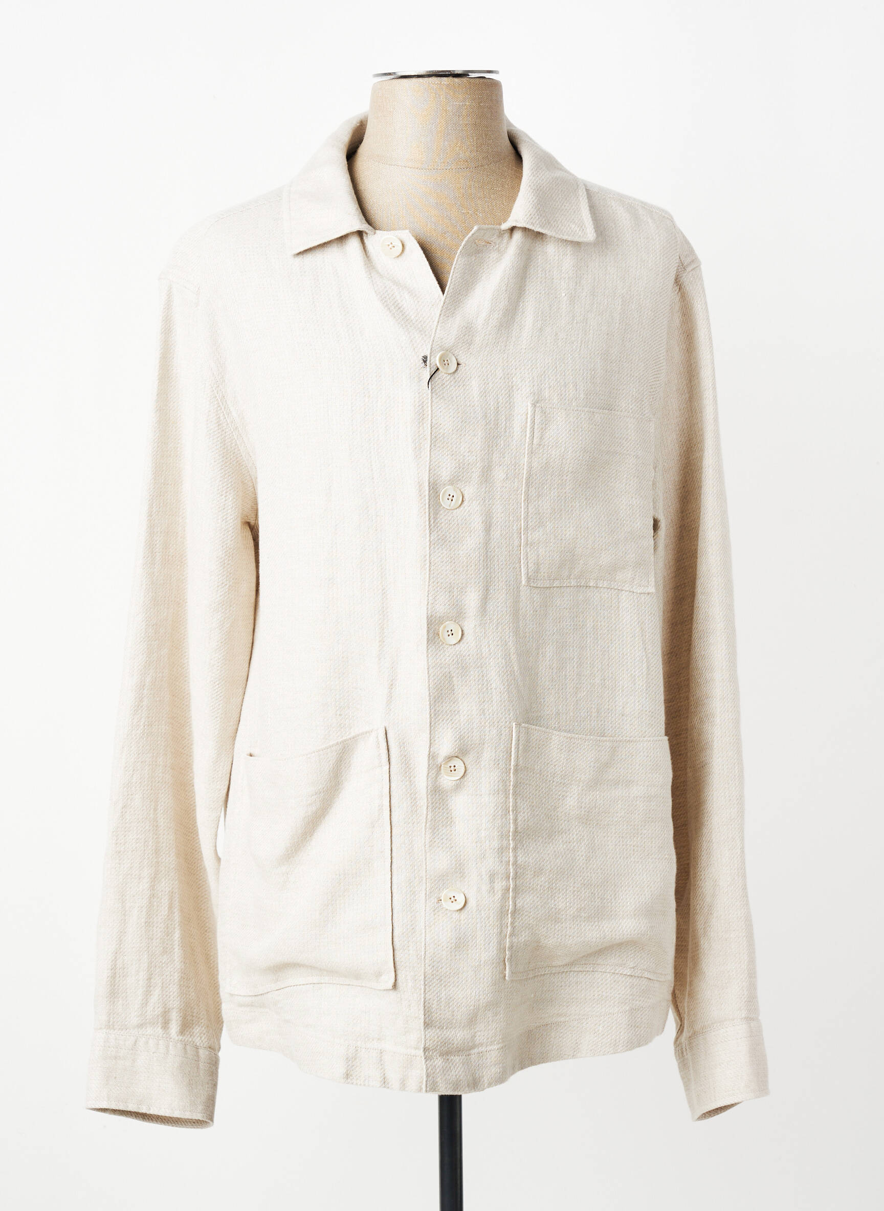 Veste casual fermeture boutonnée sur le devant beige XACUS homme