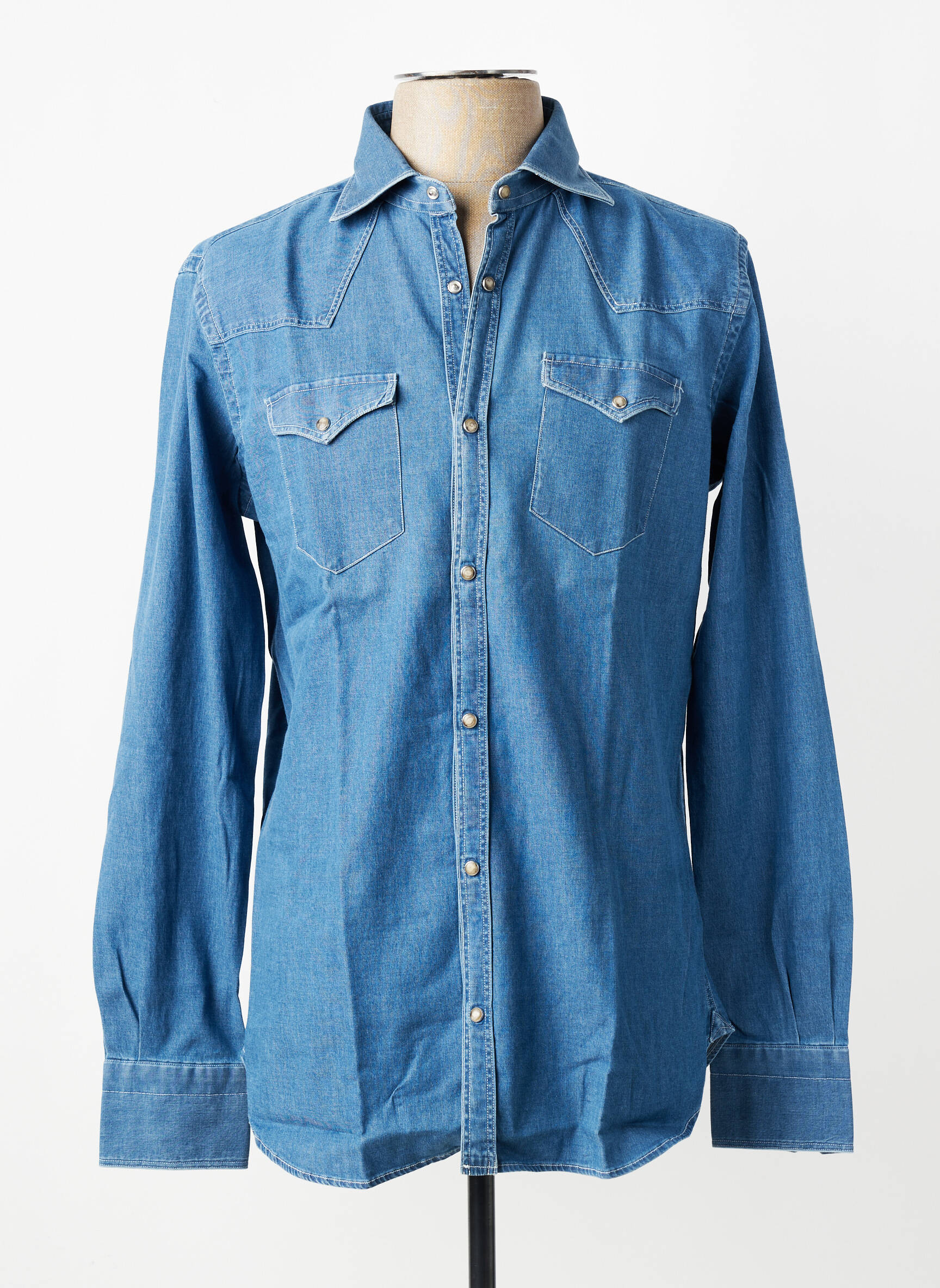 Chemise manches longues coupe cintrée bleu clair TRAMAROSSA homme