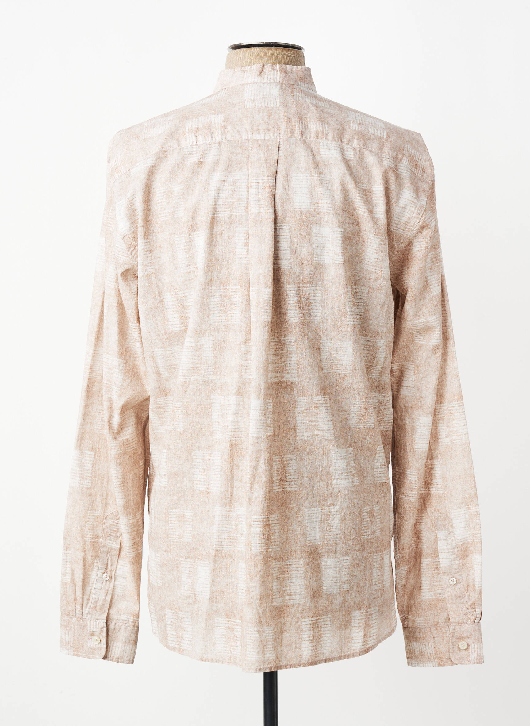Chemise manches longues coupe cintrée marron XACUS homme