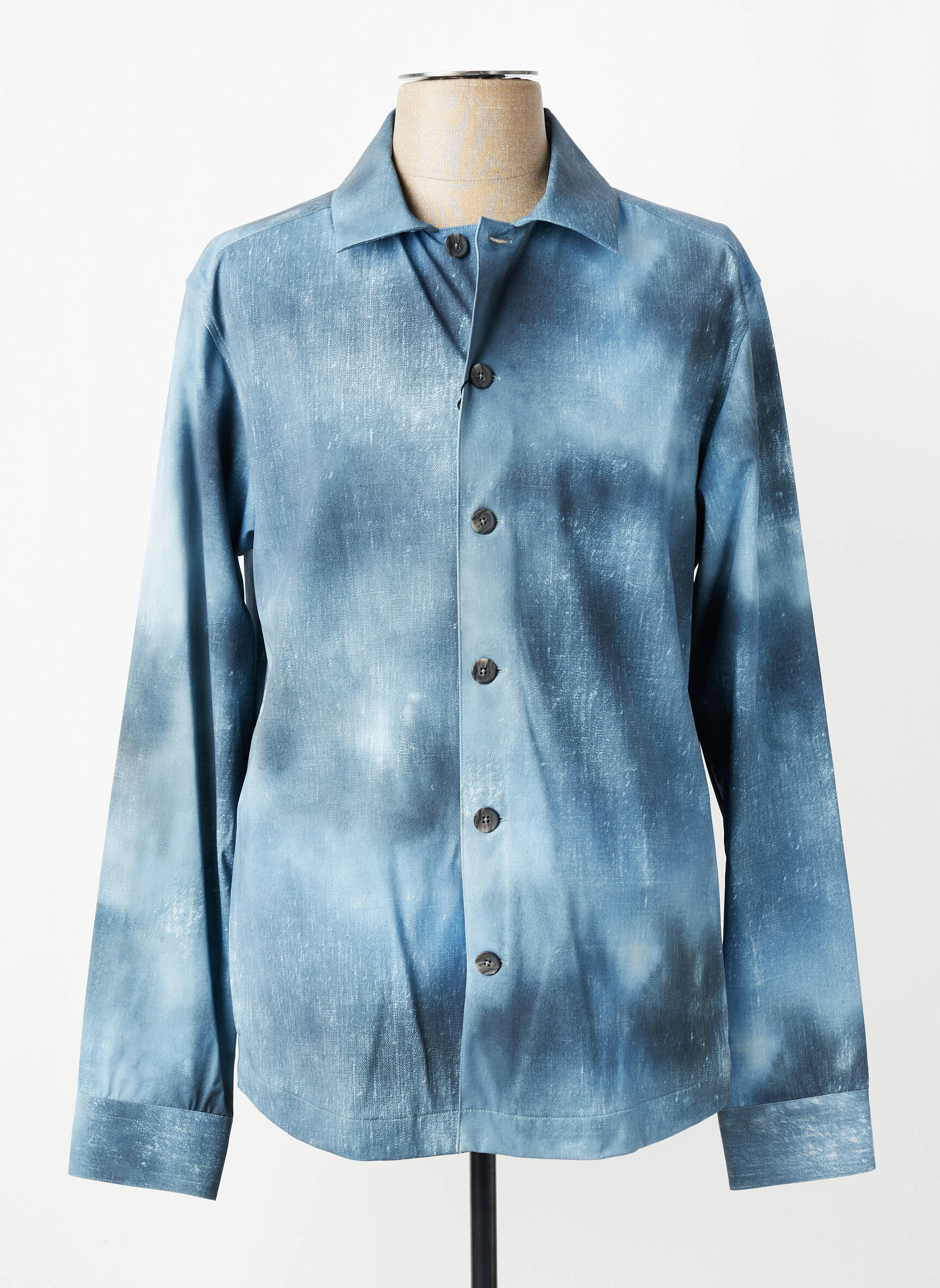Chemise manches longues coupe cintrée bleu XACUS homme