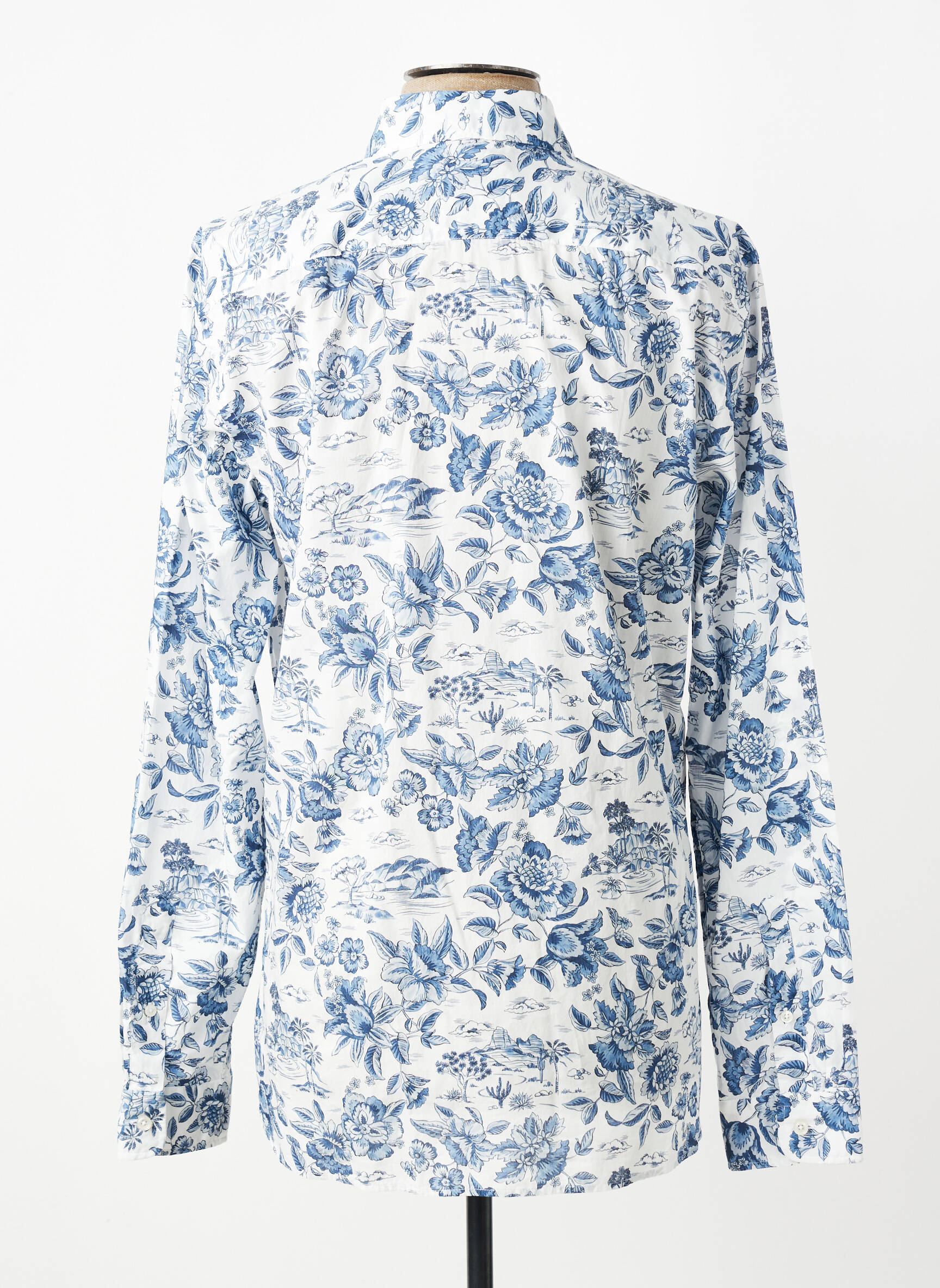 Chemise manches longues imprimé fleurs bleu XACUS homme