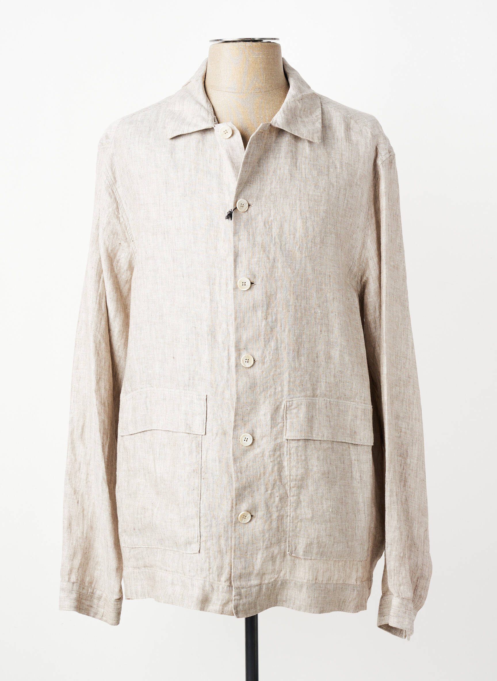 Chemise manches longues coupe droite marron XACUS homme