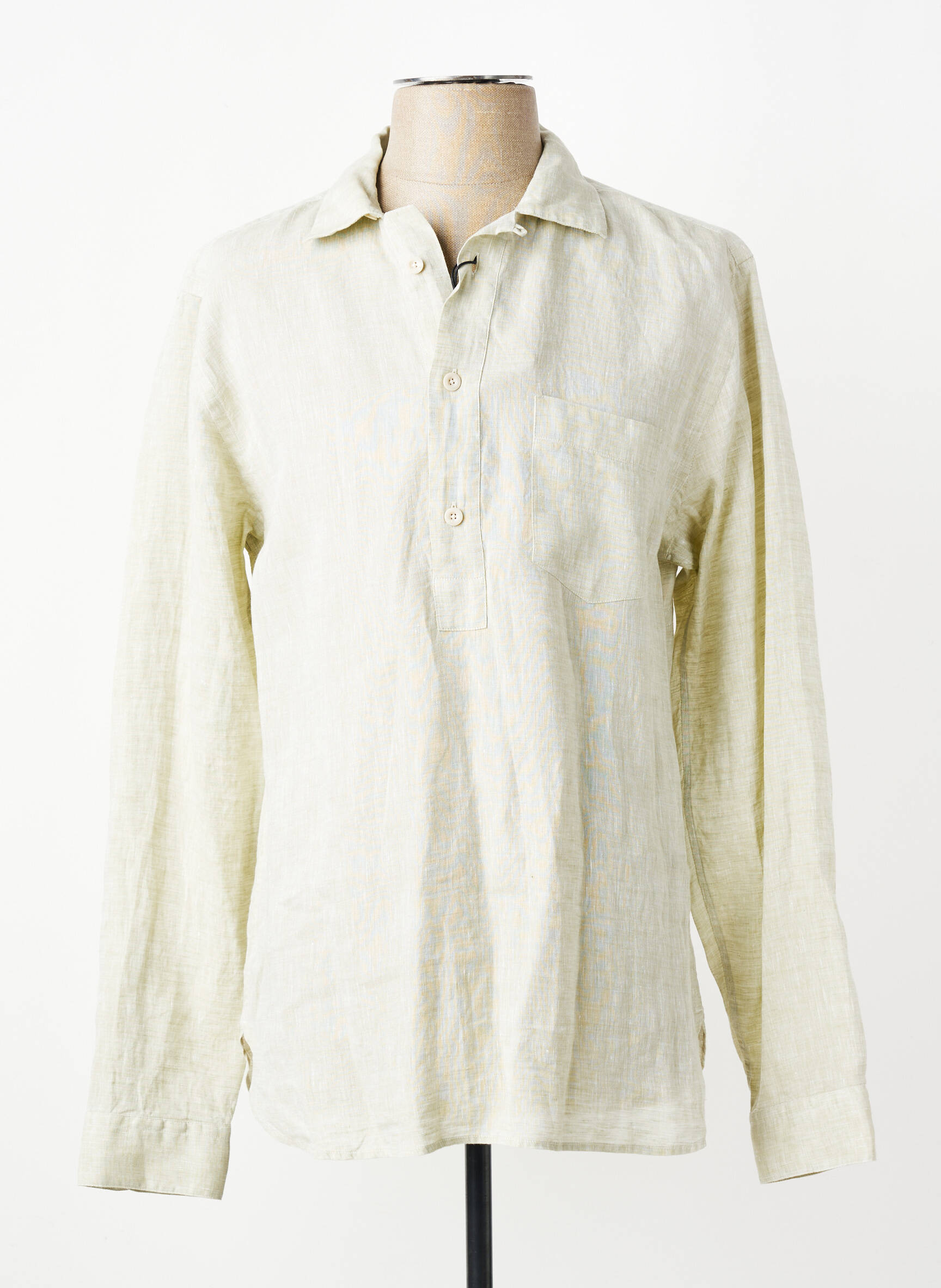 Chemise manches longues coupe cintrée vert XACUS homme