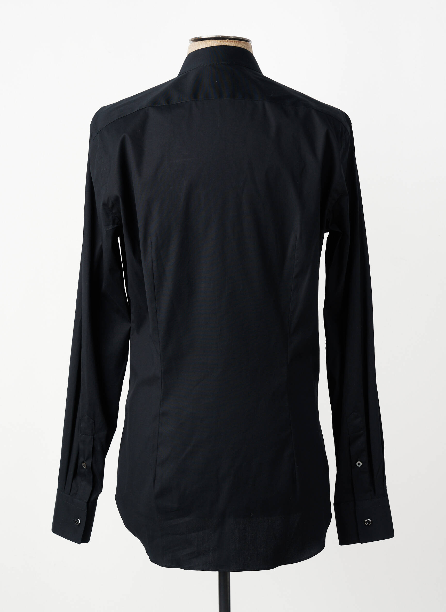 Chemise manches longues coupe cintrée noir XACUS homme