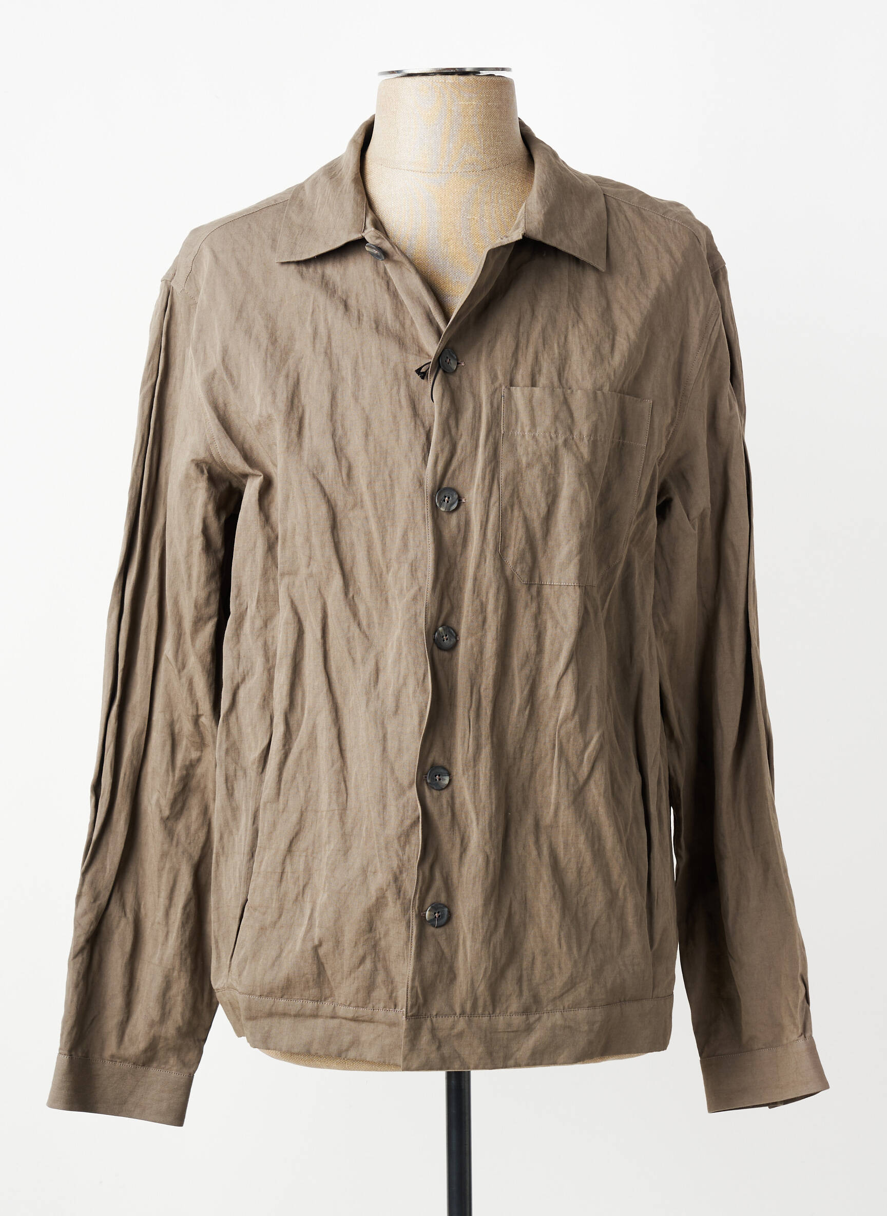 Veste casual fermeture boutonnée sur le devant marron XACUS homme