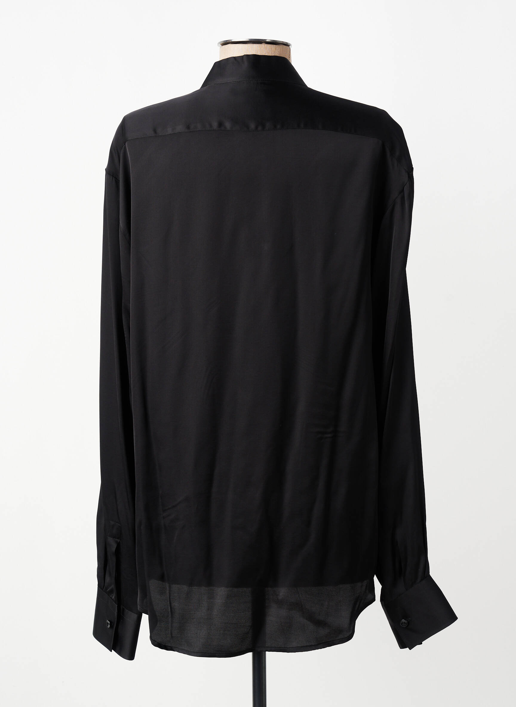 Chemise manches longues fermeture boutonnée sur le devant noir XACUS homme
