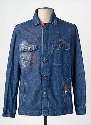 Veste casual fermeture boutonnée sur le devant bleu BOB homme
