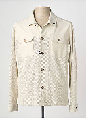 Veste casual fermeture boutonnée sur le devant beige BOB homme