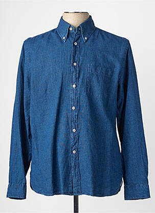 Chemise manches longues coupe cintrée bleu XACUS homme