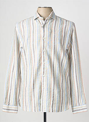 Chemise manches longues coupe cintrée beige XACUS homme