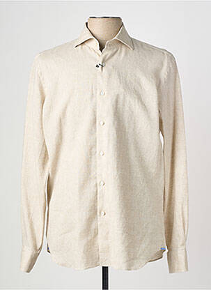 Chemise manches longues coupe droite beige XACUS homme