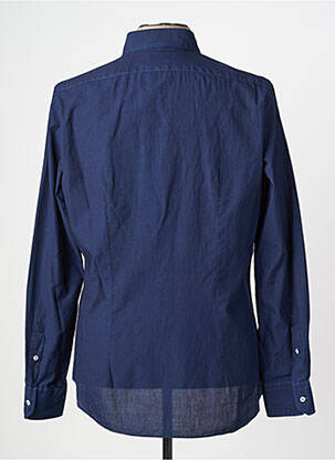 Chemise manches longues coupe cintrée bleu XACUS homme