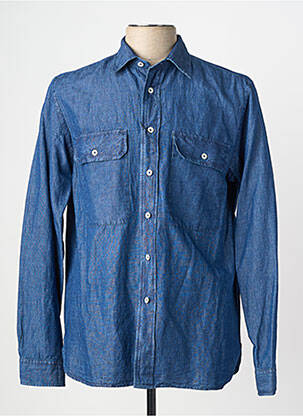 Chemise manches longues coupe cintrée bleu XACUS homme