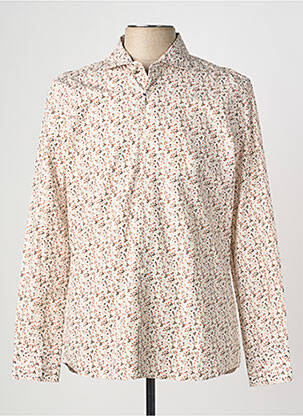Chemise manches longues imprimé fantaisie beige BOB homme