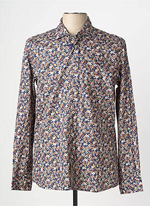 Chemise manches longues imprimé fleurs bleu BOB homme