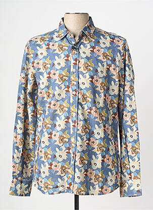 Chemise manches longues imprimé fleurs bleu BOB homme