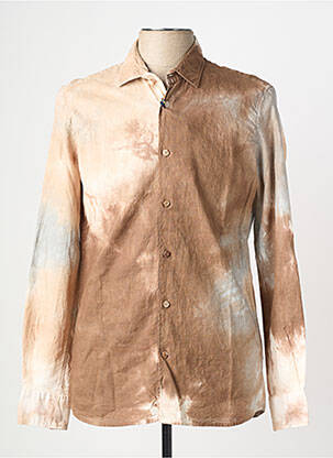 Chemise manches longues coupe cintrée marron BOB homme