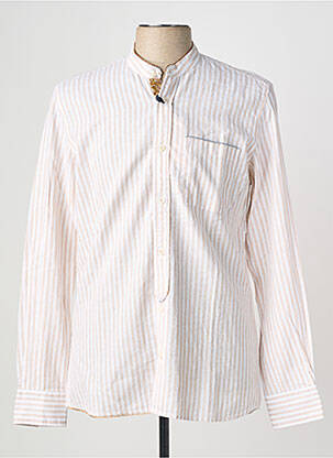 Chemise manches longues coupe cintrée beige BOB homme