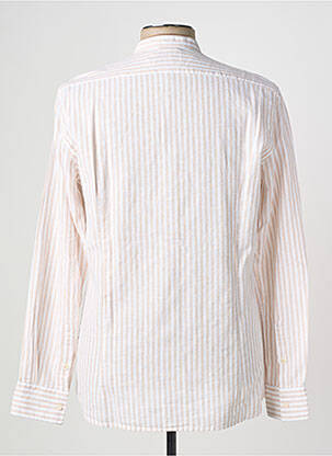 Chemise manches longues coupe cintrée beige BOB homme