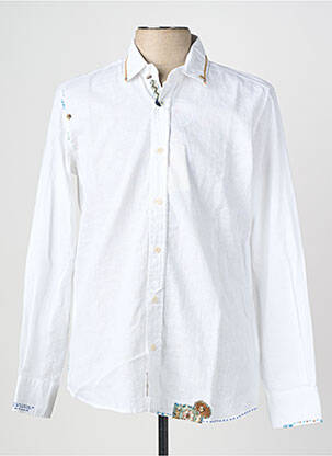 Chemise manches longues coupe cintrée blanc BOB homme